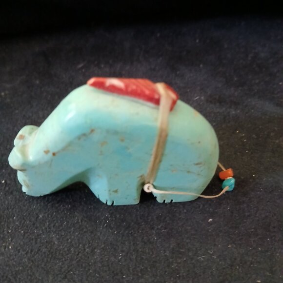 Turquoise Fetish Bear Small Blue GUC - Picture 4 of 4